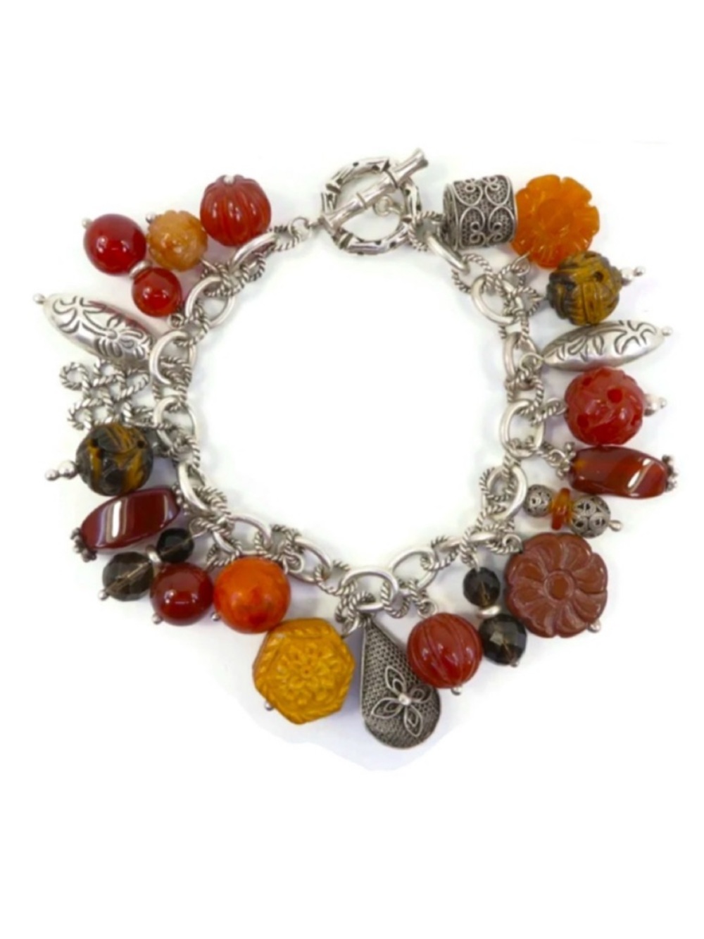 Vintage Sterling Asian Charms Bracelet